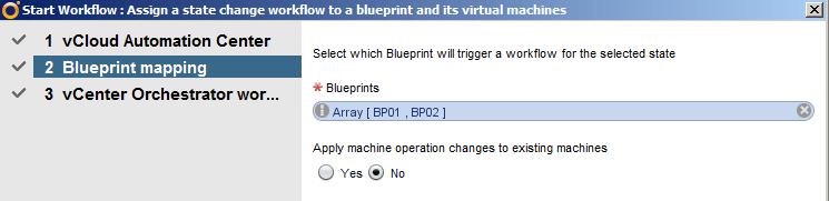 vCAC Assign workflow to blueprint