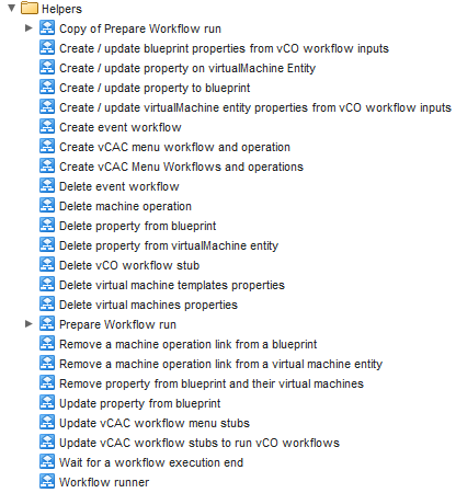 vCAC Helper Workflows