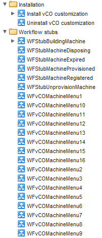 vCAC Workflow Stubs
