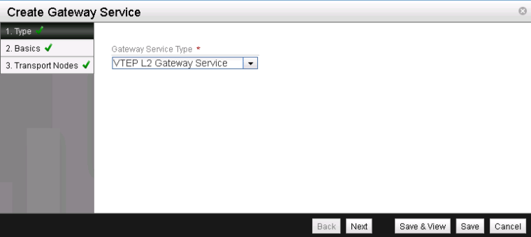NSX L2 VTEP Gateway - Create Gateway Service 1