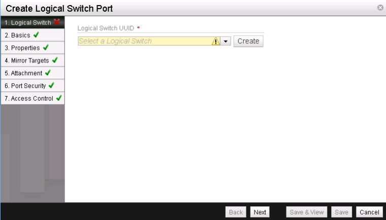NSX L2 VTEP Gateway - Create Logical Switch Port 1