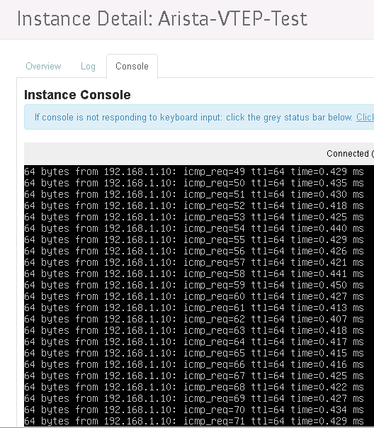 NSX L2 VTEP Gateway - OS Instance 1 Console 1