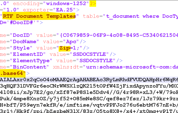 XMI Base64 Encoded ZIP